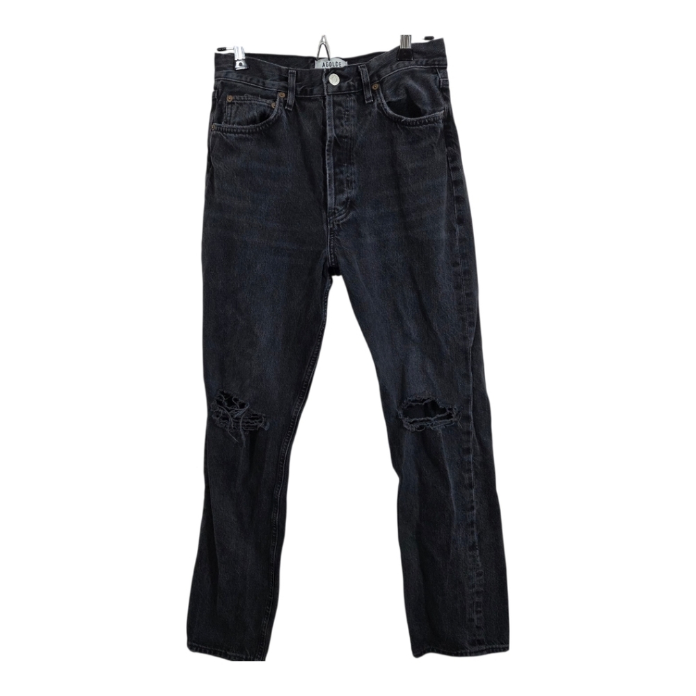AGOLDE 90s Pinched Waist Denim Jeans in Howl Black Size 27 Retro Casual Boho